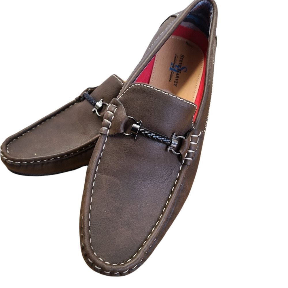 Steve Harvey Brown Loafers Size 6 - Picture 3 of 7